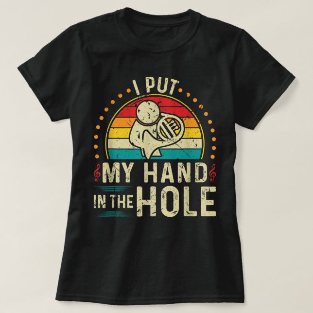 Camiseta Curioso Cuerno Francés Destruyo Silencio A Los Mús (Diseño del anverso)