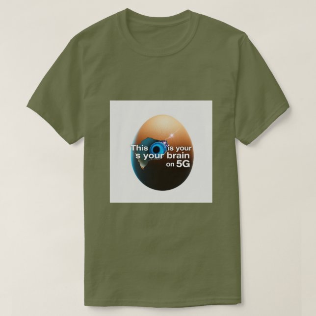 Camiseta Curioso Cyberpunk Egg Meme T-Shirt | "Cerebro en 5 (Diseño del anverso)