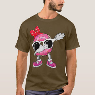 Camiseta Curioso Dabbing Donut Cute Donut Crew Chocolate Ro