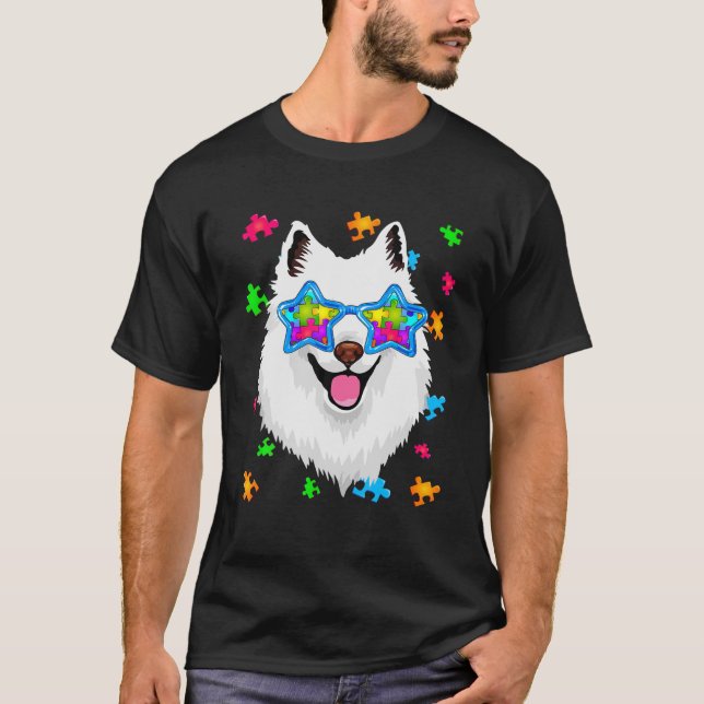 Camiseta Curioso esquimal americano rompe con autismo Perro (Anverso)