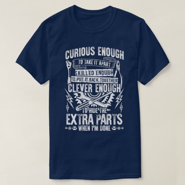 Camiseta Curioso, experto e inteligente Camión Automático D (Diseño del anverso)