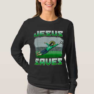 Camiseta Curioso fútbol cristiano Jesús salva regalo de por