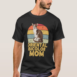 Camiseta Curioso Gato De Color Bicolor Oriental Retro Vinta