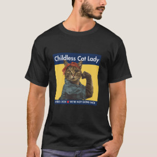 Camiseta Curioso Gato Gato Sin Hijos Camisas Harris 2024 Wo