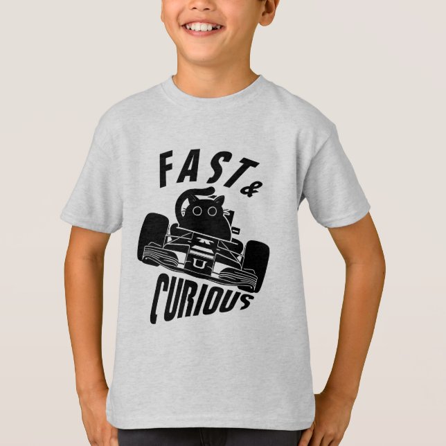 Camiseta Curioso gato que conduce (Anverso)