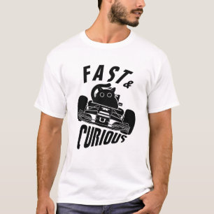 Camiseta Curioso gato que conduce