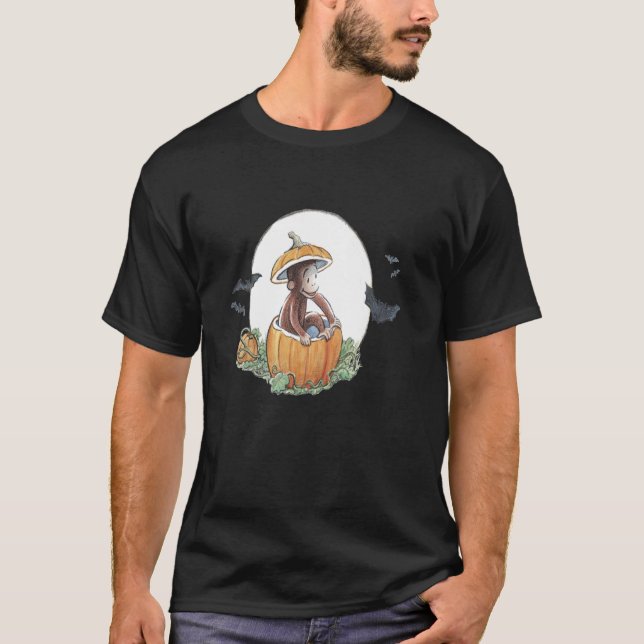 Camiseta Curioso George Circle Calabaza George Long Sleeve  (Anverso)