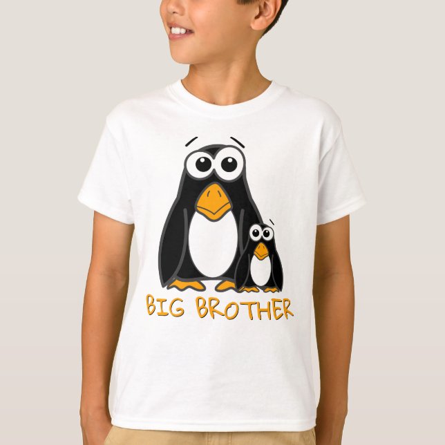 Camiseta Curioso Gran Hermano Pingüino Personalizado Funny (Anverso)