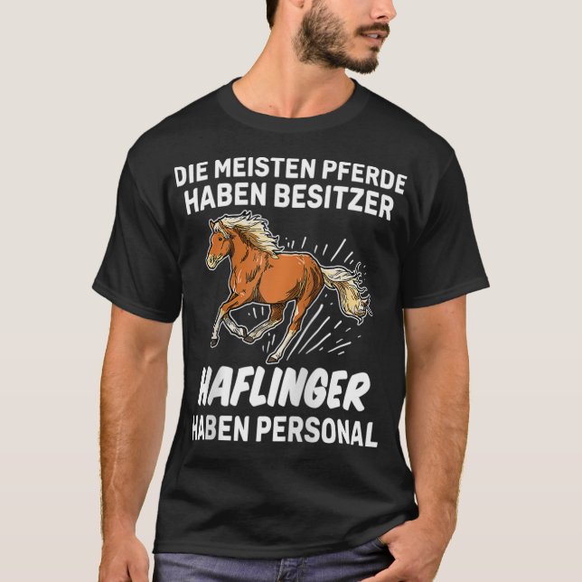 Camiseta Curioso Haflinger Personal Rider Gift Horse (Anverso)