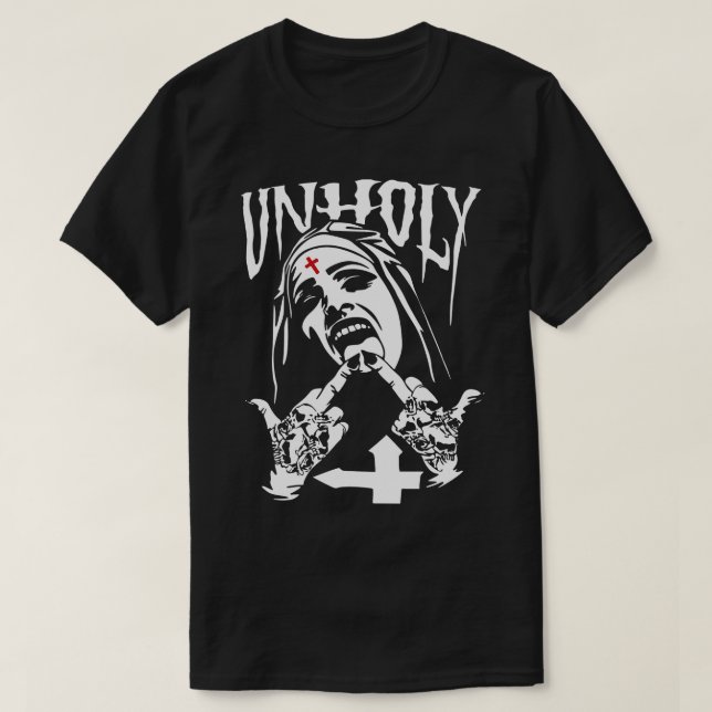 Camiseta Curioso horror Nun impío (Diseño del anverso)
