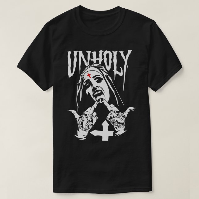 Camiseta Curioso horror Nun impío  (Diseño del anverso)