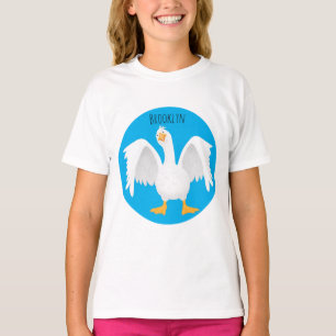 Camiseta Curioso ilustracion de personalizado ganso domésti