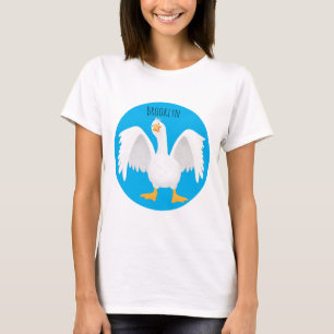 Camiseta Curioso ilustracion de personalizado ganso domésti