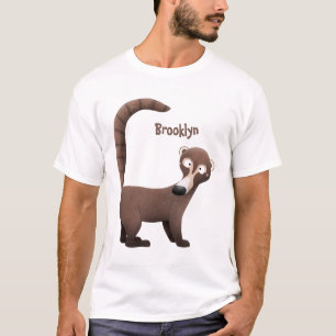 Camiseta Curioso ilustracion personalizado de coatimundi