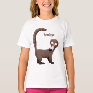 Camiseta Curioso ilustracion personalizado de coatimundi