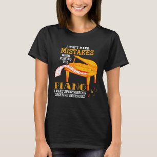 Camiseta Curioso músico pianista regalo orquesta música pia