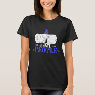 Camiseta Curioso Odio A La Gente Camping Pun Solo Camper N