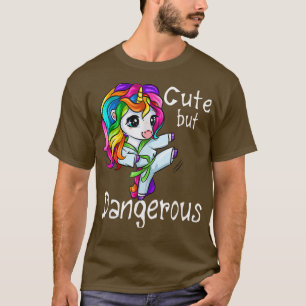 Camiseta Curioso Pero Peligroso Chica De Karate Unicornio T