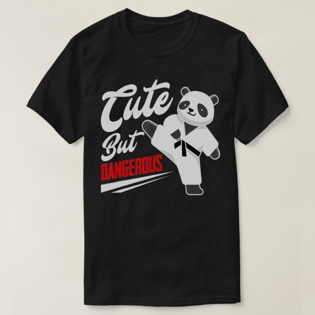 Camiseta Curioso pero peligroso luchador contra Panda Taekw (Diseño del anverso)