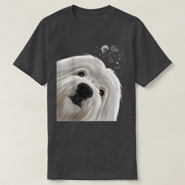Camiseta Curioso perro gracioso Coton de Tulear (Diseño del anverso)