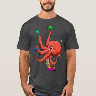 Camiseta Curioso pulpo de Bouldering y Escalada de Rock