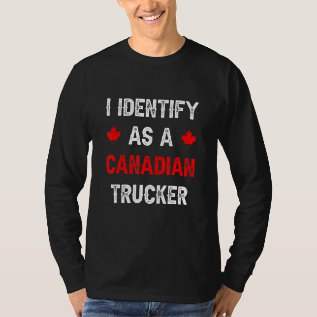 Camiseta Curioso Que Identifico Como Camionero Canadiense F (Anverso)