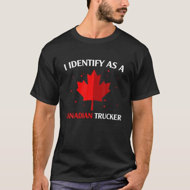 Camiseta Curioso Que Identifico Como Camionero Canadiense F (Anverso)