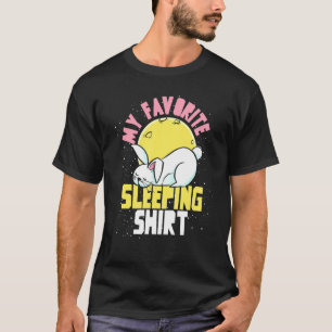 Camiseta Curioso Riser Animal Bunny Lazy Night Sleeping R