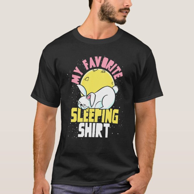 Camiseta Curioso Riser Animal Bunny Lazy Night Sleeping R (Anverso)