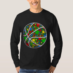 Camiseta Curioso rompecabezas Baloncesto Autismo Conciencia