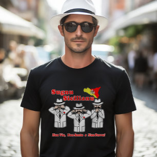 Camiseta Curioso Siciliano Diciendo Personajes De La Mafia 