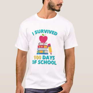 Camiseta Curioso sobrevivimos a cien días de colegio para T