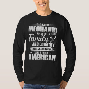 Camiseta Curioso Soy Mecánico Y Creo En Dios Famyli Mecha