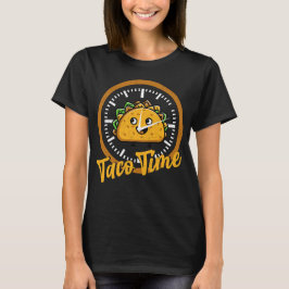 Camiseta Curioso tiempo de tacó reloj de comida mexicana