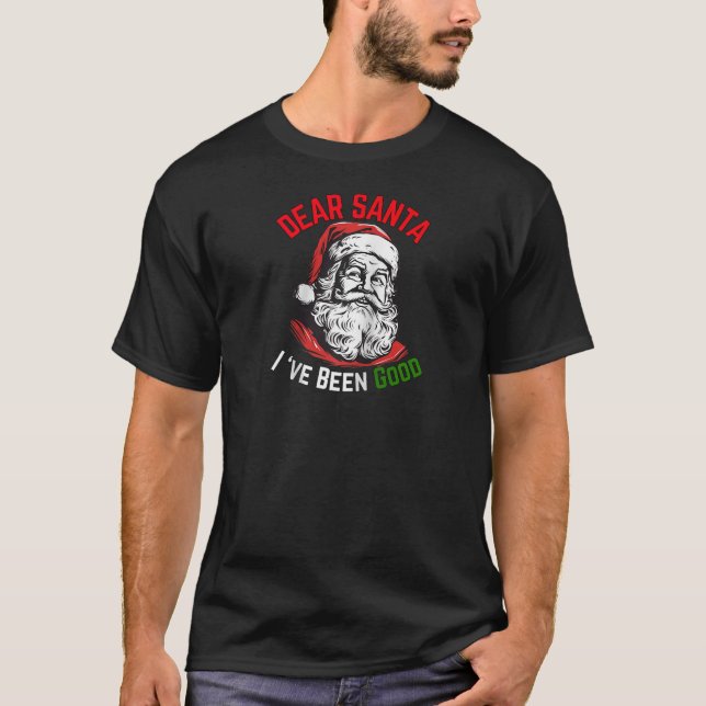 Camiseta Curioso traje de Papá Noel Querido Papá Noel He Si (Anverso)