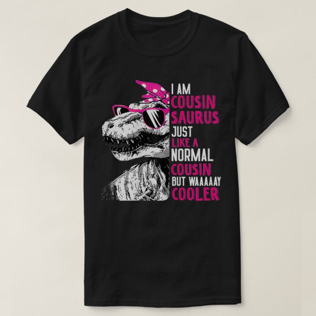 Camiseta Curioso TRe Cousinsaurus Guay Dinosaurio Rosa C (Diseño del anverso)