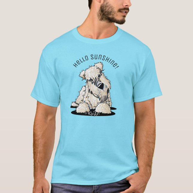 Camiseta Curioso Wheaten Terrier Mens T-Shirt (Anverso)
