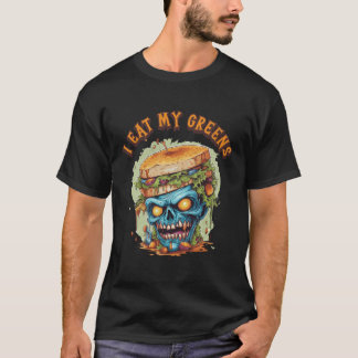Camiseta Curioso Zombie con fantasía Yo como mi monstruo de