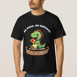 Camiseta Curiosos dinosaurios Pizza Amante Cute Dino comien