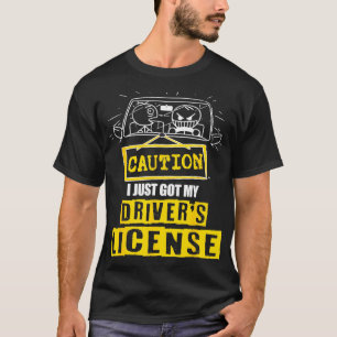 Camiseta Curiosos Nuevos Conductores Precaución Acabo De Co
