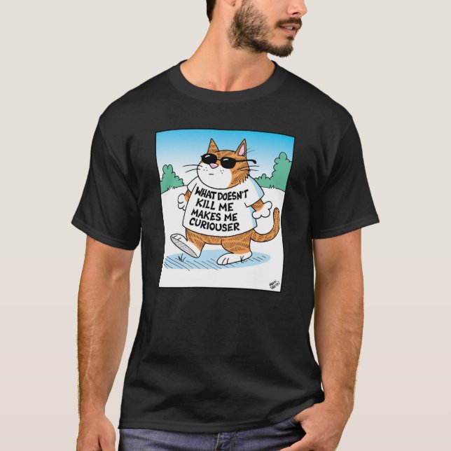 Camiseta Curious Cat (Anverso)