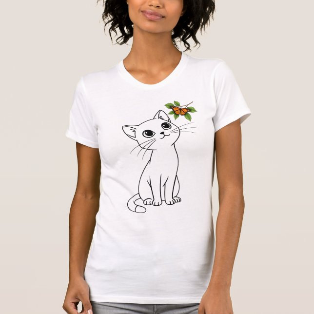 Camiseta Curious Kitty (Anverso)