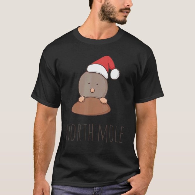 Camiseta Curita Mole Snowman Santa Hat Holiday Party Christ (Anverso)