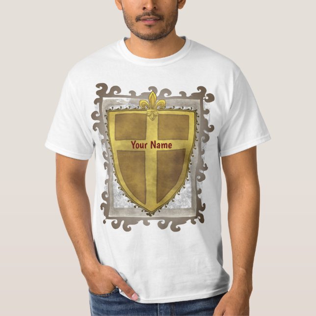 Camiseta Curl Fleur De Lis Shield (Anverso)