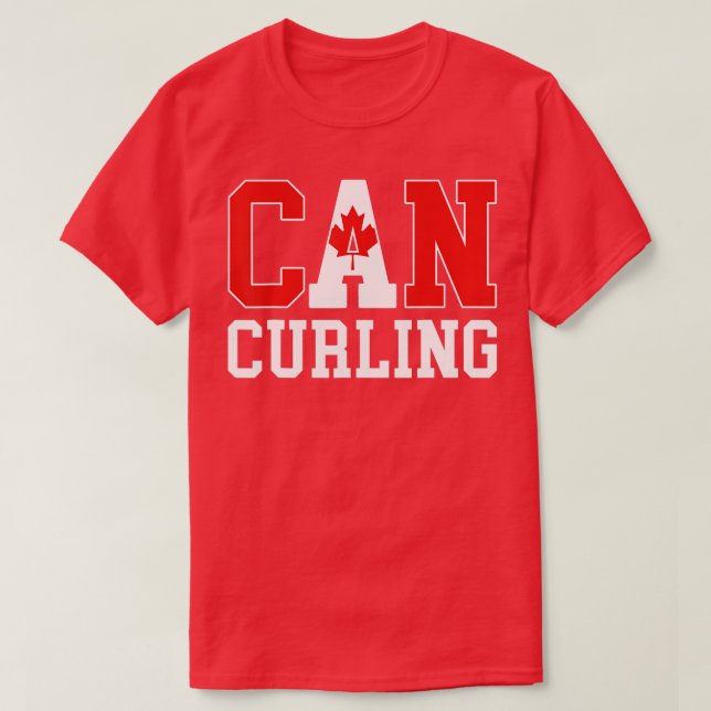 Camiseta Curler de bandera de Canadá - Curling canadiense C (Diseño del anverso)