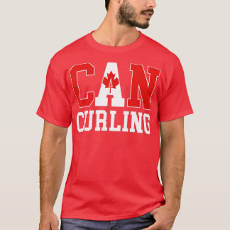Camiseta Curler de bandera de Canadá - Curling canadiense C