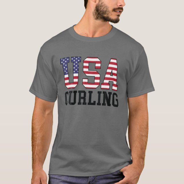 Camiseta Curler de la bandera de los Estados Unidos - Curli (Anverso)