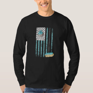 Camiseta Curling Bandera Estadounidense Patriótica Deportes