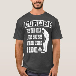 Camiseta Curling Besen Witzger Spruch Curler Mnner
