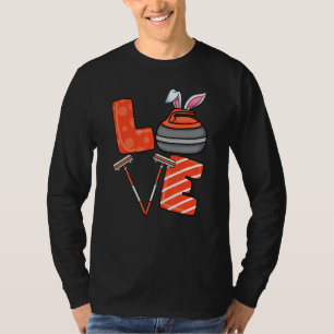 Camiseta Curling Broom Bunny Ear Winter Sports Curling